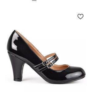 Journee Collection Black Patent Leather Heels